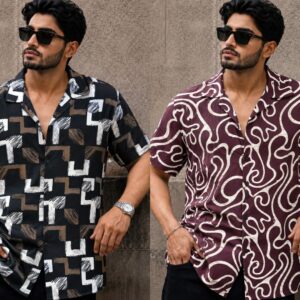 China Print Cuban Shirt- CB